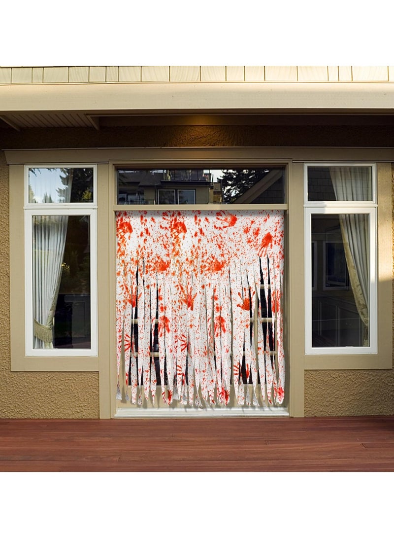 VUCATIN 2 PCS of Halloween Horror Blood Gauze Bloodstained Bandage Cloth Suitable for Indoor and Outdoor Curtain Decorations for Halloween Horror Cosplay Parties (32.8 FT) - Image 4