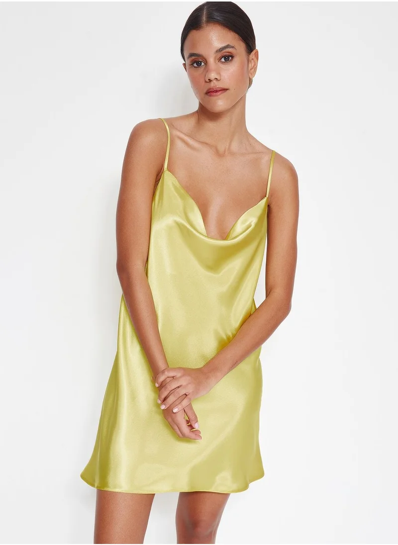 trendyol Strappy Cowl Neck Nightdress
