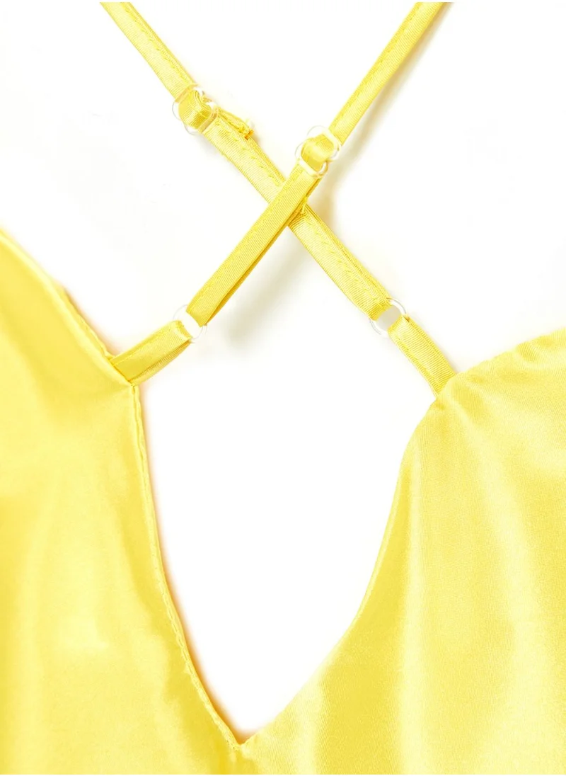 trendyol Strappy Cowl Neck Nightdress