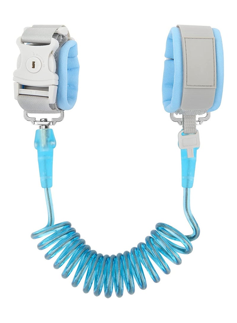 KASTWAVE Toddler Leash Kid Anti Lost Wrist Link with Key Lock Upgraded Baby Safety Wristband Rope for Babies Toddlers Child Kids Light Blue - Image 1