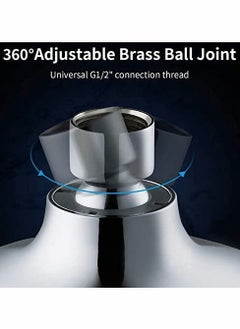Excefore Shower Head, High Pressure RainType 4.5-inch Concealed 9-speed Small Top Spray,Luxurious And Modern Appearance  - Image 4