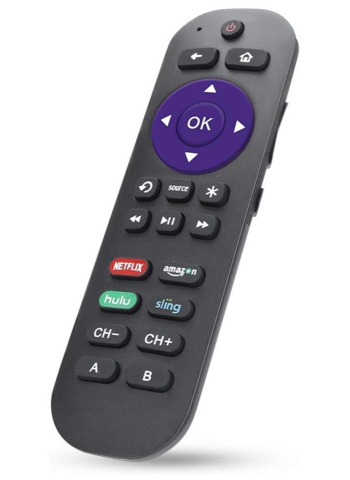 Raxoom Universal Remote Control Fits for Roku Player 1 2 3 4 Premiere/+ Express/+ Ultra with 9 More Learning Keys Programmed to Control TV - Image 1