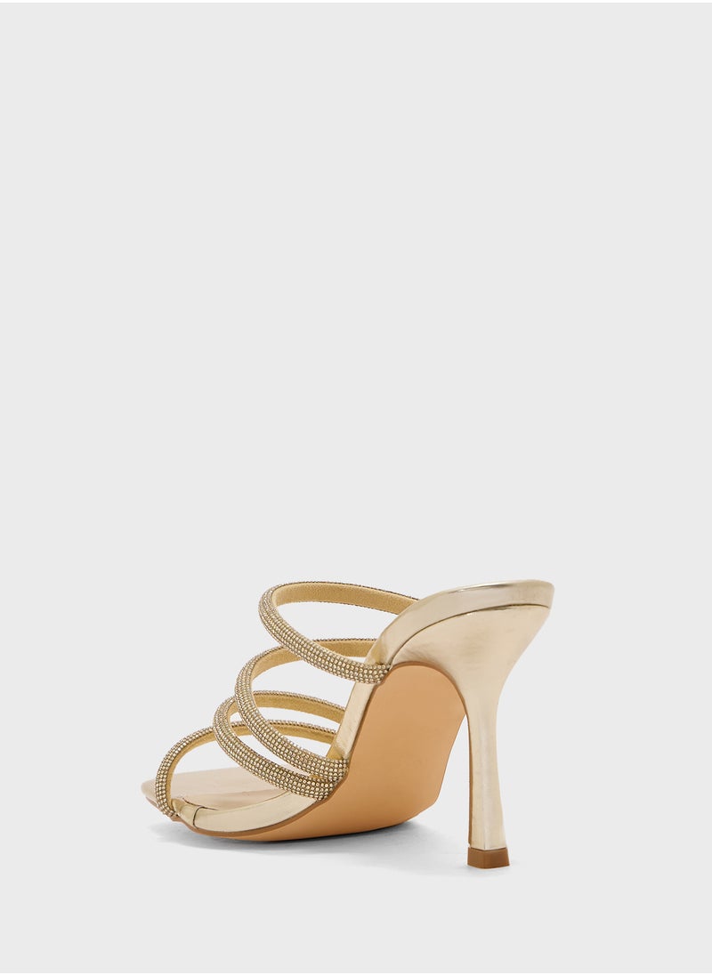 Truffle Stud Detail Dousie Strap Pump  - Image 3