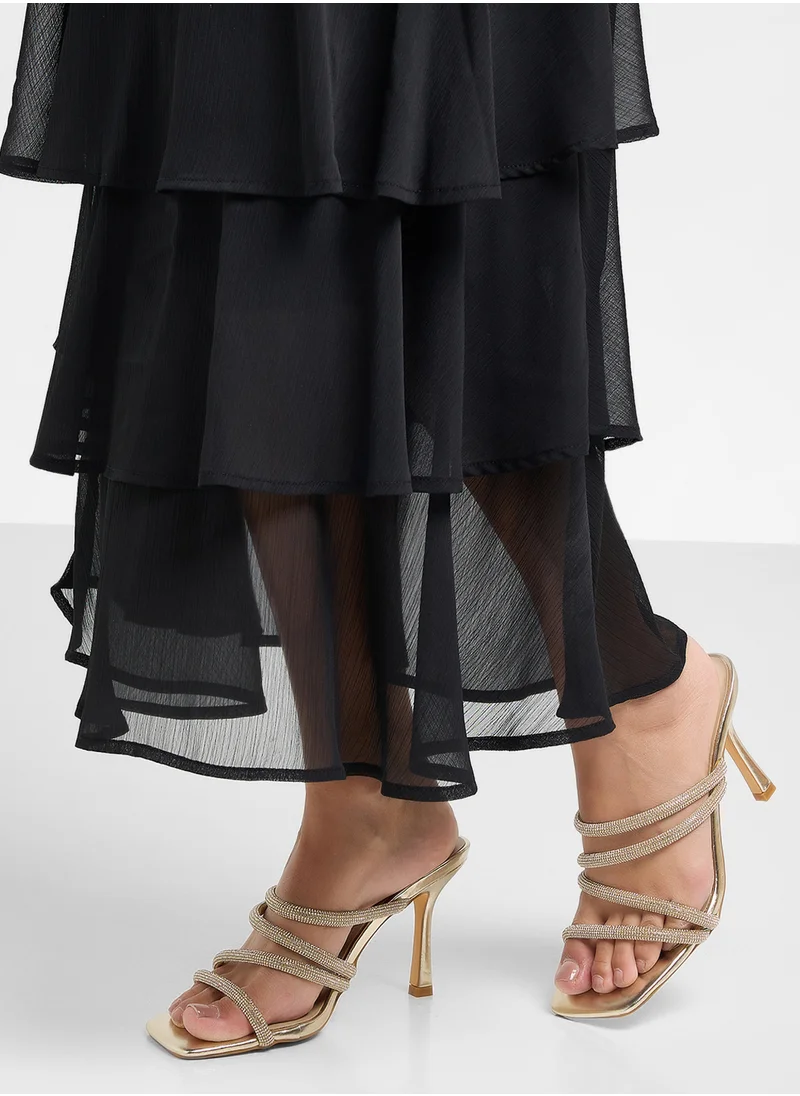 Truffle Stud Detail Dousie Strap Pump