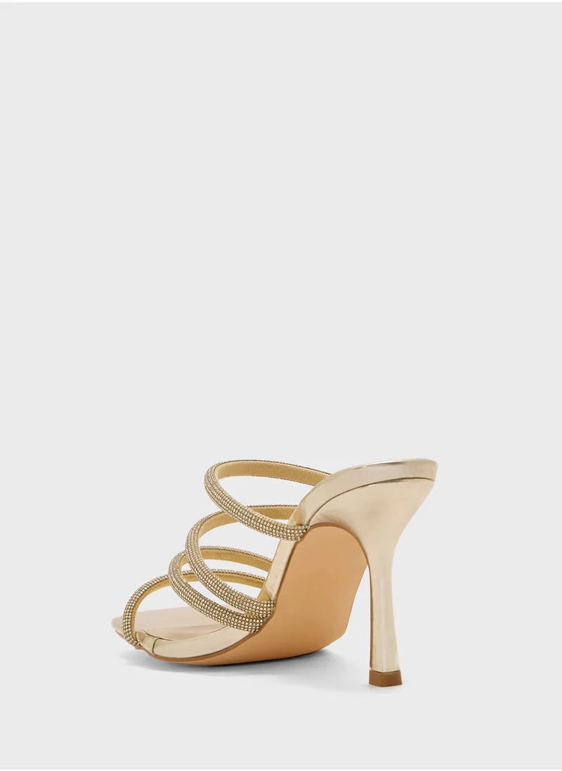Truffle Stud Detail Dousie Strap Pump