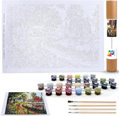 Ledgebay Paint by Numbers Kit for Adults Beginner to Advanced Number Painting Kit Fun DIY Arts Crafts Color by Numbers for Adults Kits Include The Road Home 16 x 20 Unframed - Image 5