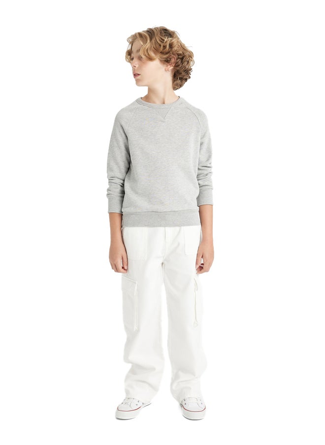DeFacto Boy Regular Fit Crew Neck Long Sleeve Knitted Sweat Shirt  - Image 3