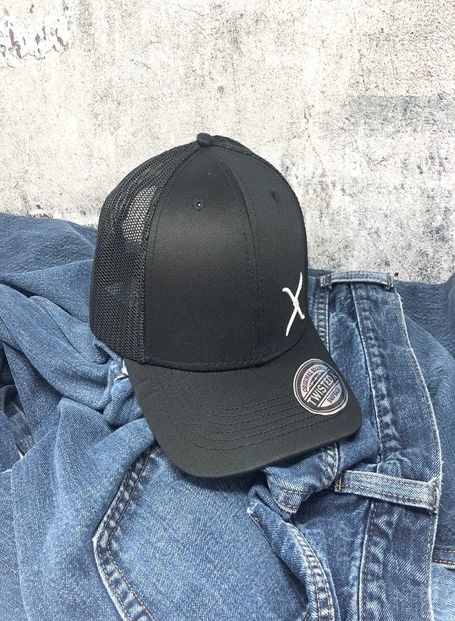 Twisted X 6-Panel Adjustable Cap, Snapback, OSFA Black - Image 2