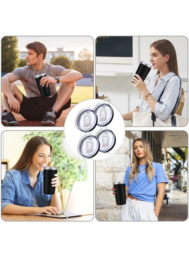 LEIOH غطاء كوب ليه 4 عبوات 20 أونصة، أغطية بديلة متوافقة مع كوب يتي 20 أونصة، كوب سفر، مقاوم للتسرب، أغطية سيليكون مقاومة للرش، صديقة للشفاط، خالية من BPA - Image 3