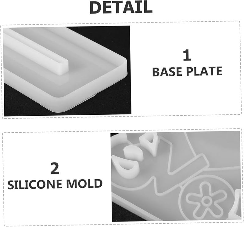 DIY Resin Photo Frame Silicone Mold Set For Love Crafts 4x6 Inch - Image 5