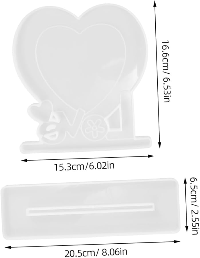 DIY Resin Photo Frame Silicone Mold Set For Love Crafts 4x6 Inch - Image 2
