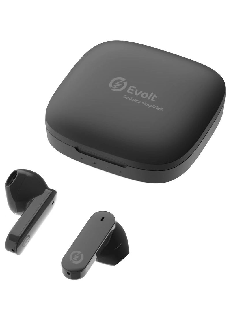 Evolt TWS-100 True Wireless Earbuds Black  - Image 1