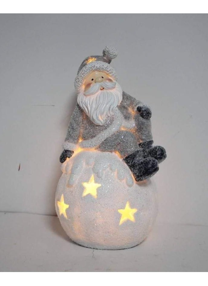 Generic - Luminous Santa Claus porcelain, the material is porcelain in glitter, which is illuminated with clock stones - Image 1