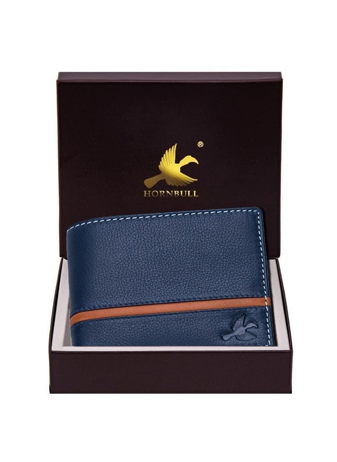 HORNBULL HORNBULL Denial Navy Leather Wallet for Men | Leather Mens Wallet with RFID Blocking | Wallets Men Genuine Leather  - Image 2