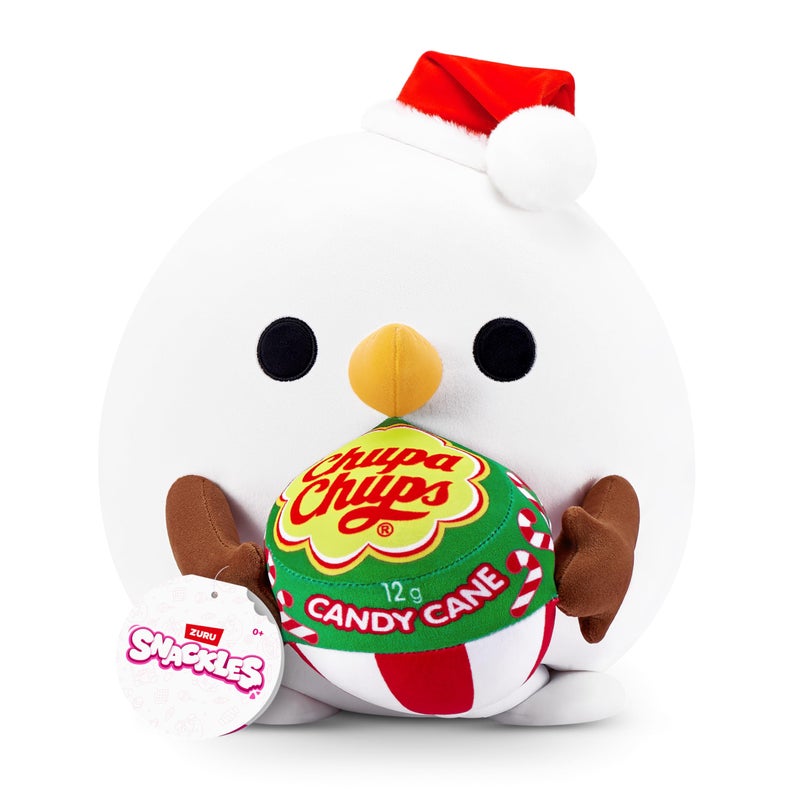 Snackles Christmas Snowman Chupachups 14 Inch Plush by ZURU Ultra Soft Plush Collectible Plush with Real Licensed Brands Stuffed Animal Giftable Holiday - Image 2