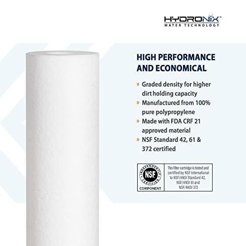Hydronix SDC-25-2005 Whole House, RO Systems or Commercial Use Sediment Water Filter Cartridge 2.5" x 20" - 5 micron (PACK OF 4) - Image 4