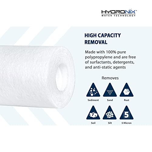Hydronix SDC-25-2005 Whole House, RO Systems or Commercial Use Sediment Water Filter Cartridge 2.5" x 20" - 5 micron (PACK OF 4) - Image 5