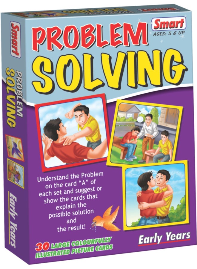 Creative's Smart Problem Solving Learning Picture Cards, 30 Large Illustrated Cards, Identify Real-Life Problems & Solutions, Thinking & Social Skills,  Educational Cards Games for Kids, Ages 5 & Up - Image 1
