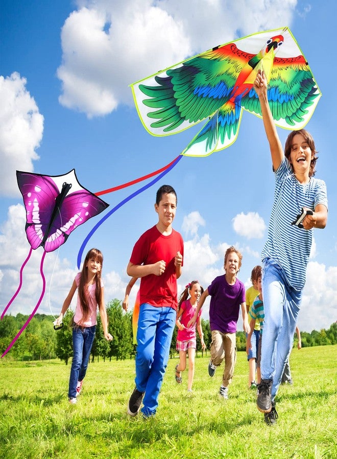 Leitee 6 Pack Large Kite for Kids and Adults Butterfly Kite for Kids Age 4-8-12 Dragonfly Owl Parrot Eagle Goldfish Teens Toy Easy to Fly for Game Beach Outdoor Activities Gifts(Cool Style) - Image 5