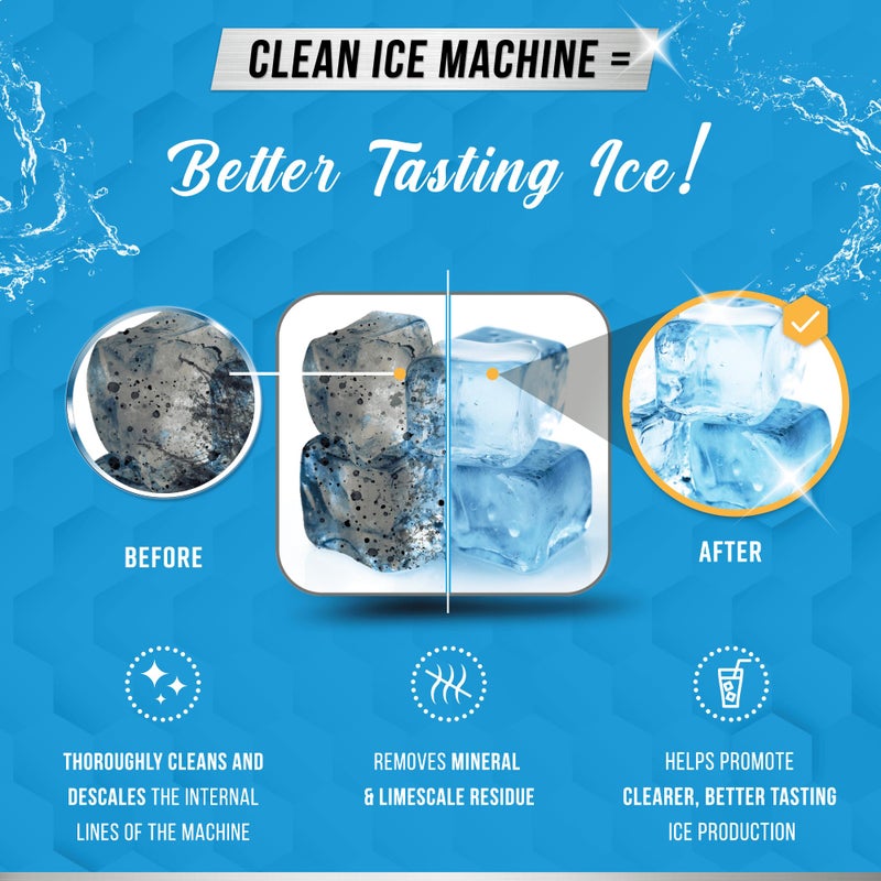 Active Ice Machine Cleaner Maker Descaler - 32 fl oz (8 Uses) Nickel Safe Ice Maker Cleaner Solution - Compatible with Whirlpool 4396808, Scotsman, Manitowoc, Hoshizaki, GE Opal Cleaning Kit - Made in USA - Image 5