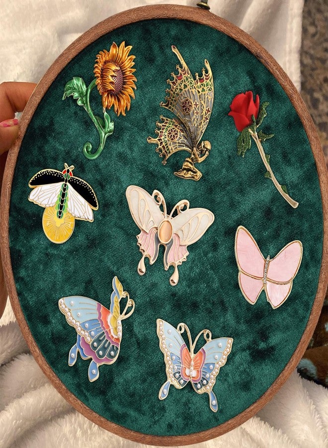 Winmany Corduroy Wall Hanging Brooch Jewelry Storage Display Stand Enamel Pin Display Holder Velvet Earrings Necklace Pin Display Board - Image 2