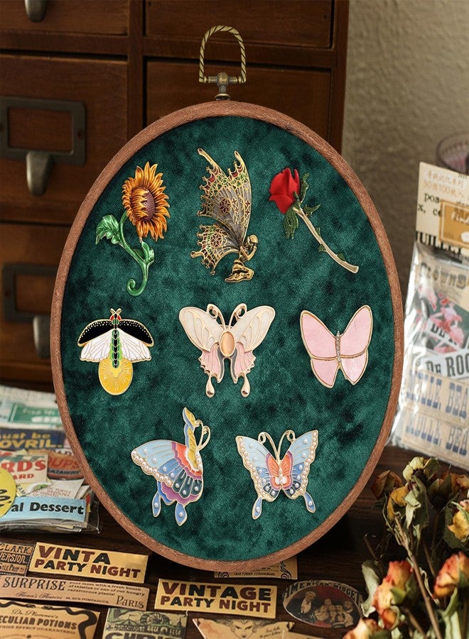 Winmany Corduroy Wall Hanging Brooch Jewelry Storage Display Stand Enamel Pin Display Holder Velvet Earrings Necklace Pin Display Board - Image 5