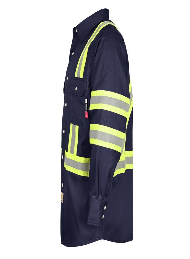 BOCOMAL FR Hi-Vis Shirts Lightweight Type O Class 1 High Visibility Flame Resistant/Fire Retardant Refective Safety Shirt - Image 2