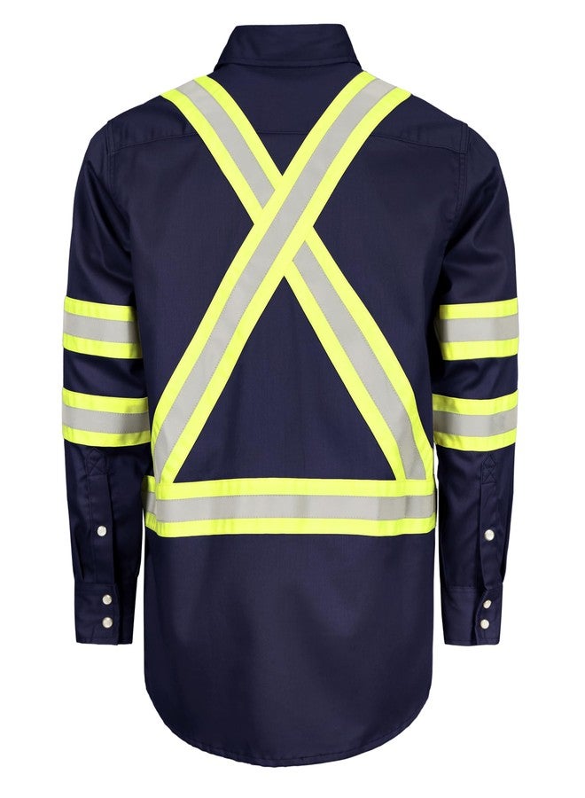 BOCOMAL FR Hi-Vis Shirts Lightweight Type O Class 1 High Visibility Flame Resistant/Fire Retardant Refective Safety Shirt - Image 3