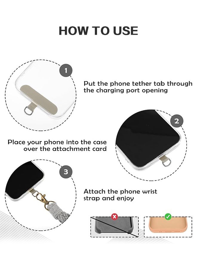 SUNDAREE 3 قطع حزام معصم الهاتف، حبل للهاتف المحمول مع علامة تبويب سلسلة مفاتيح معصم سحرية سلسلة هاتف مضادة للفقد للنساء والرجال - Image 4