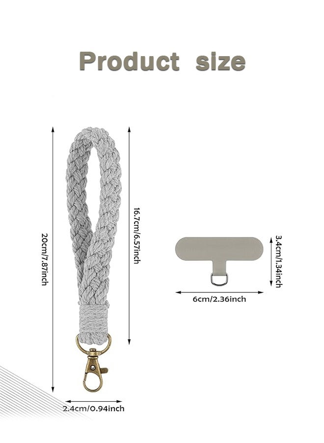 SUNDAREE 3 قطع حزام معصم الهاتف، حبل للهاتف المحمول مع علامة تبويب سلسلة مفاتيح معصم سحرية سلسلة هاتف مضادة للفقد للنساء والرجال - Image 2