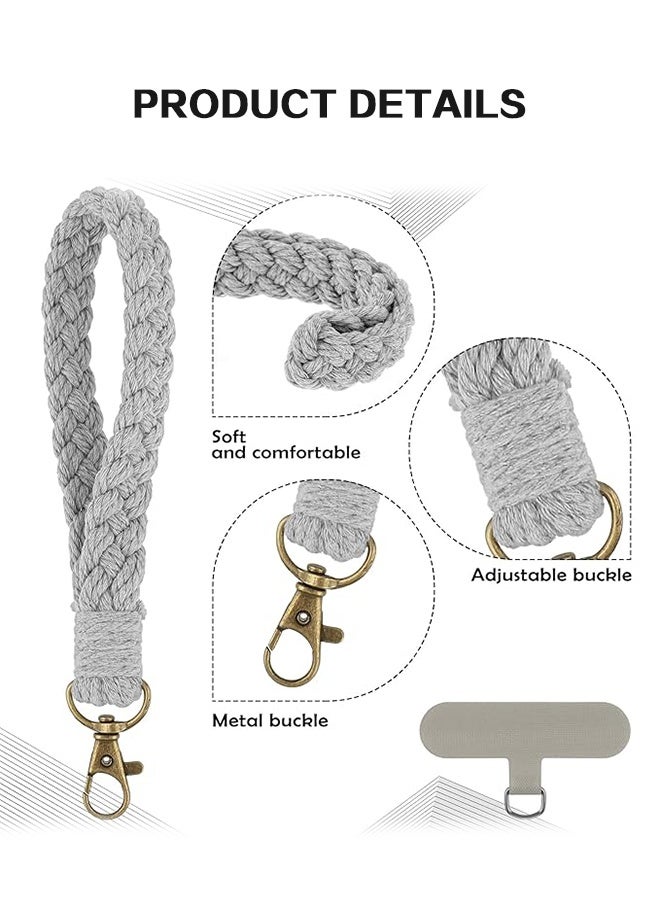 SUNDAREE 3 قطع حزام معصم الهاتف، حبل للهاتف المحمول مع علامة تبويب سلسلة مفاتيح معصم سحرية سلسلة هاتف مضادة للفقد للنساء والرجال - Image 5