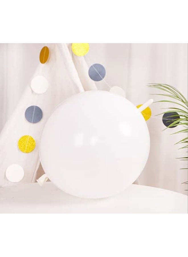 IN-JOOYAA 10 Inch White Latex Link Balloon 50 Pcs Quick Linkable Balloon for Party Decoration - Image 4