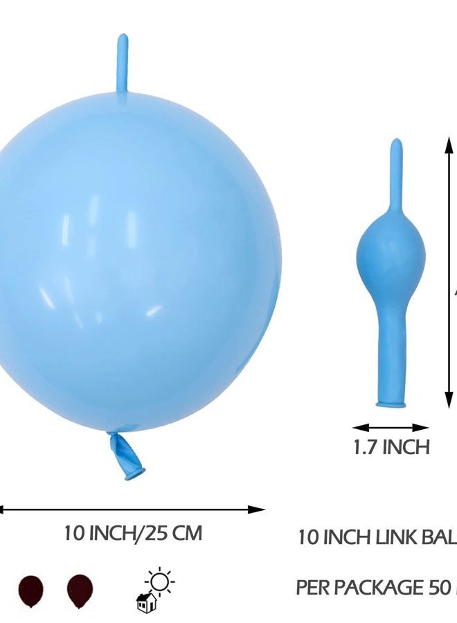 IN-JOOYAA 10 Inch White Latex Link Balloon 50 Pcs Quick Linkable Balloon for Party Decoration - Image 2