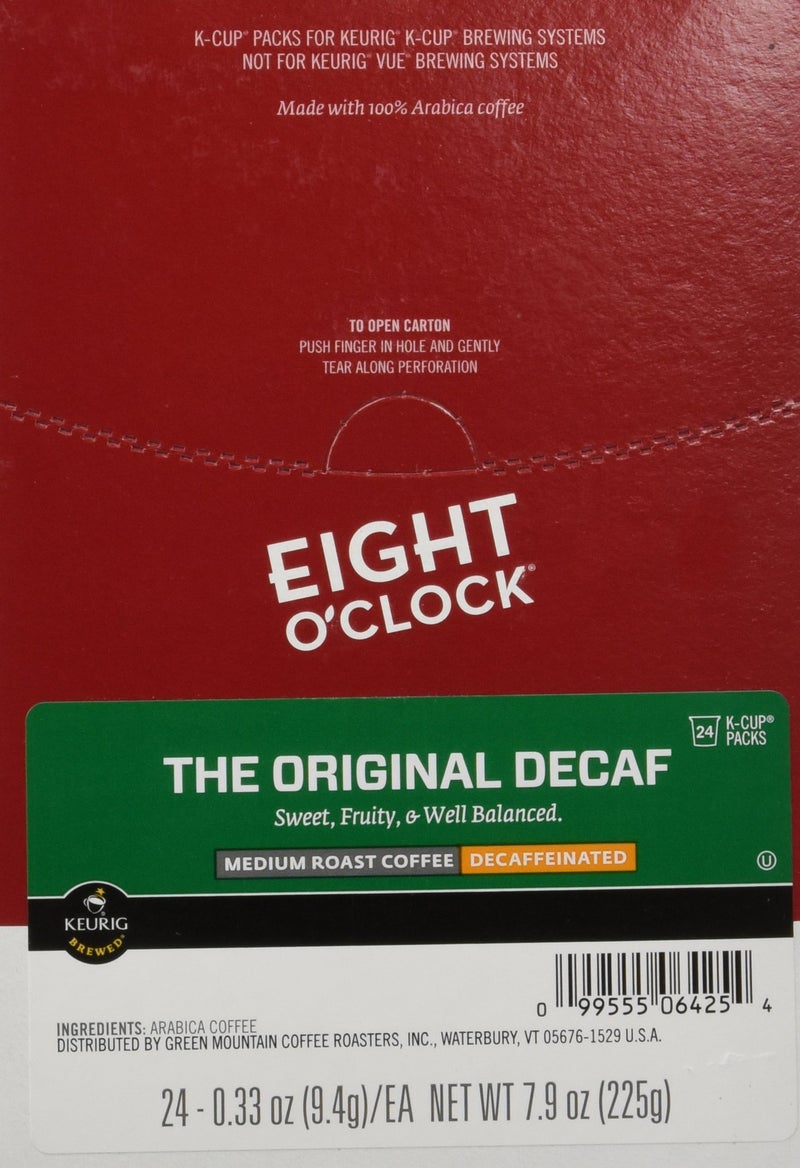 Eight O'Clock Coffee Eight O'Clock Original Blend Decaf Coffee, Medium Roast, Keurig® K-Cup® Pods, 24/Box (06425) - Image 1