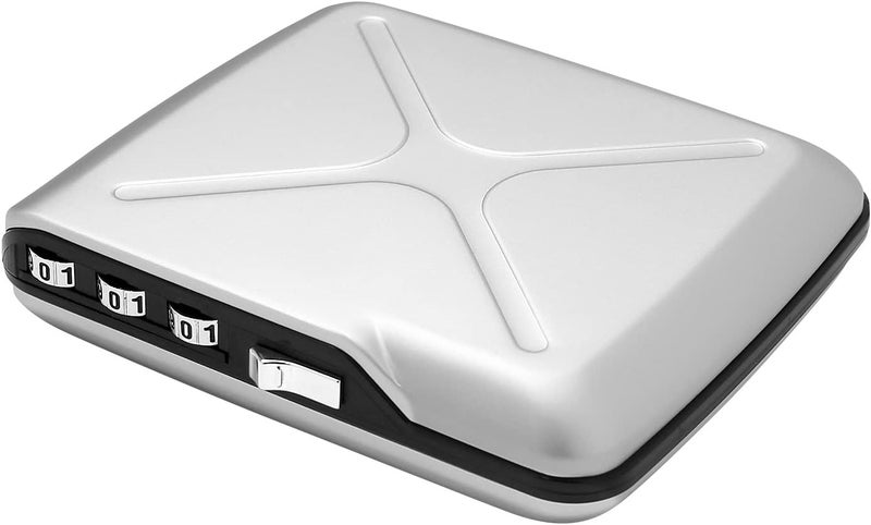 Aluminum code wallet, lockable with a 3 digit code, RFID protection against fraud and demagnetization, secured card holder - Image 1