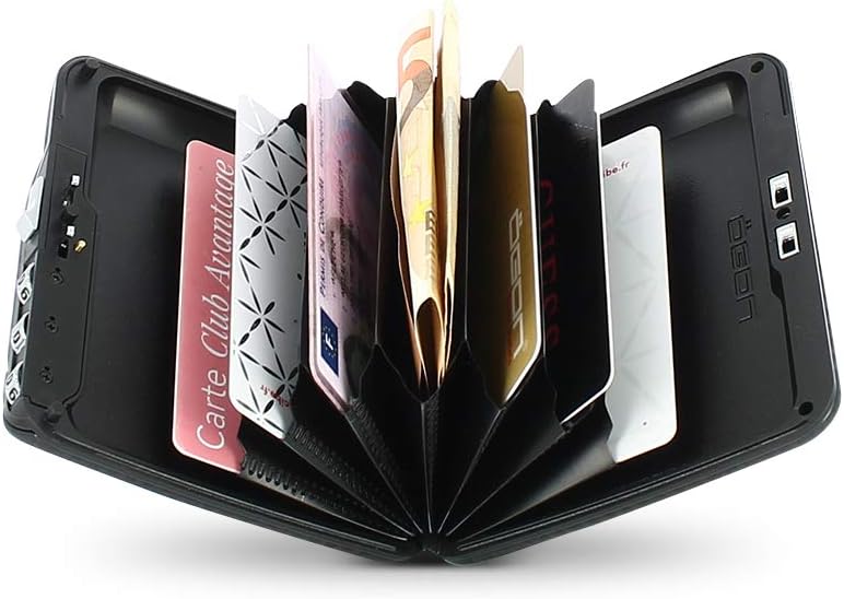 Aluminum code wallet, lockable with a 3 digit code, RFID protection against fraud and demagnetization, secured card holder - Image 3