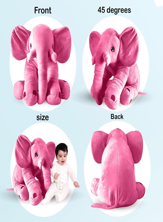 DearJoy Big Size Fibre Filled Stuffed Animal Elephant Soft Toy for Kids of Plush Hugging Soft Toy for Kids boy Girl Birthday Gift (60 cm, Pink Color, 1 Year Above) - Image 3
