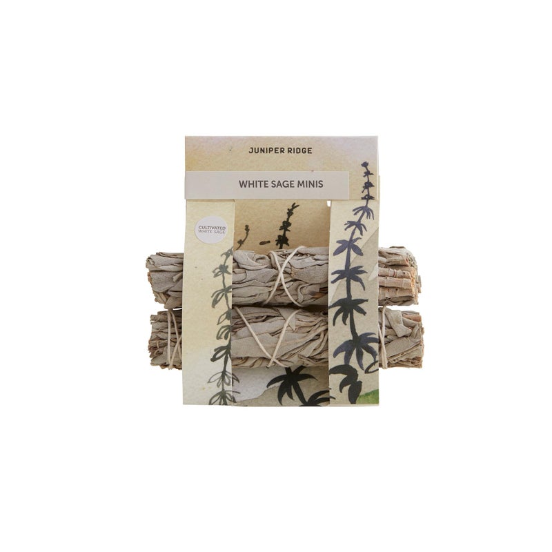 Juniper Ridge California White Sage Incense Mini Incense Bundles Aromatherapy Calming Meditation Therapy Organic with No Synthetic Fragrance Pack of 2