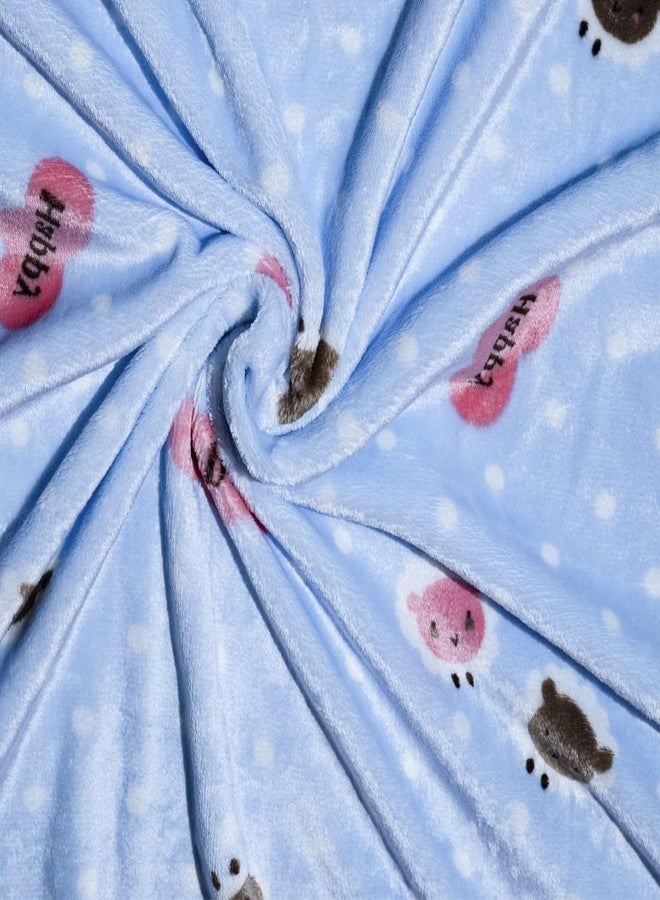 TOTOMO - Baby Fur Hooded Towels New Born Bath Towel Boys and Girls Kids Towels Set Perfect for Infants Kids Bathrobe (Blue, 9 Months - 1Year) - Image 2