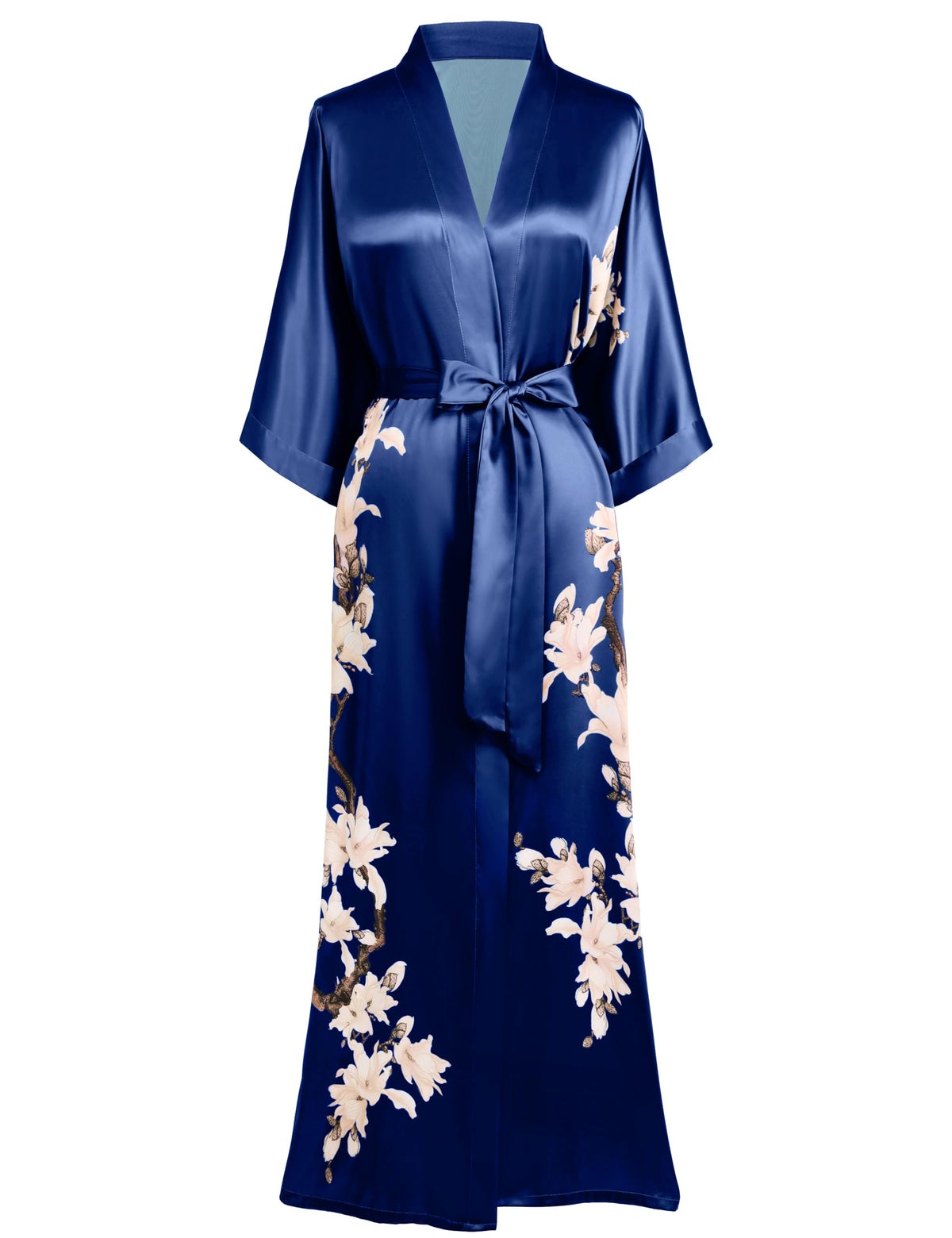 Kimono Dames Satijn Peony Rose - luxe satijnen kimono