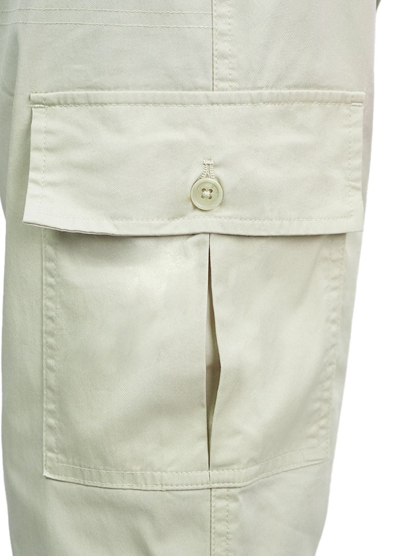 GIORDANO Men’s Relaxed Stretch Twill Cargo Khakis - Image 5