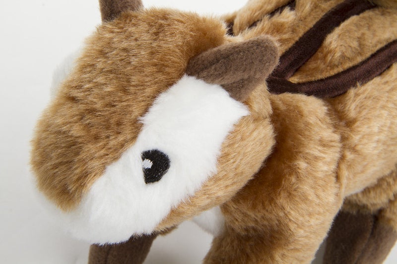 goDog Wildlife Chipmunk Squeaky Plush Dog Toy, Chew Guard Technology - Brown, Large - Image 3