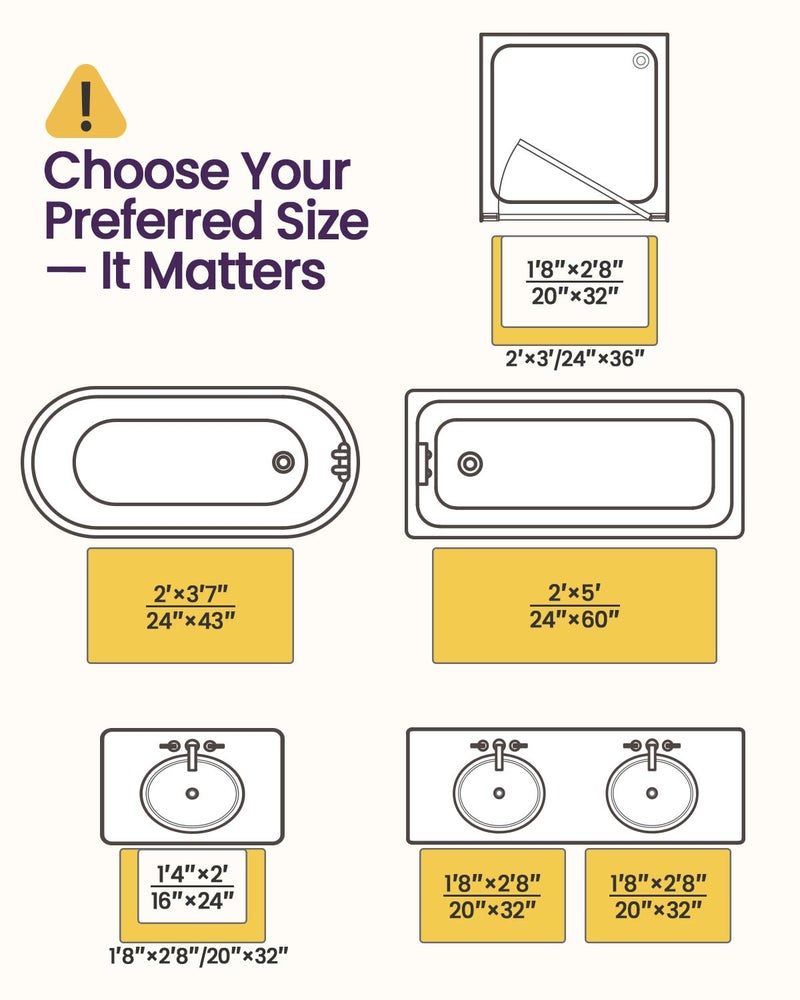 DEXI Bathroom Rug 32x20, Non Slip Washable Bath Mat for Shower Floor, Absorbent Soft Bathmat with Rubber Backing, Quick Dry Microfiber Carpet, Beige - Image 2