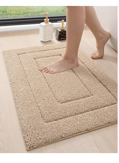 DEXI DEXI Bathroom Rug Mat, Extra Soft Absorbent Premium Bath Rug, Non-Slip Comfortable Bath Mat, Carpet for Tub, Shower, Bath Room, Machine Washable, 20"x32", Beige  - Image 1