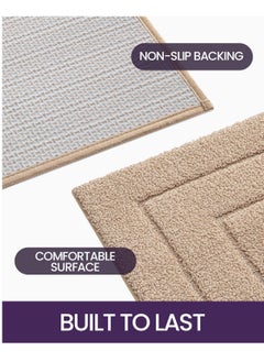 DEXI DEXI Bathroom Rug Mat, Extra Soft Absorbent Premium Bath Rug, Non-Slip Comfortable Bath Mat, Carpet for Tub, Shower, Bath Room, Machine Washable, 20"x32", Beige  - Image 3