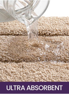 DEXI DEXI Bathroom Rug Mat, Extra Soft Absorbent Premium Bath Rug, Non-Slip Comfortable Bath Mat, Carpet for Tub, Shower, Bath Room, Machine Washable, 20"x32", Beige  - Image 5