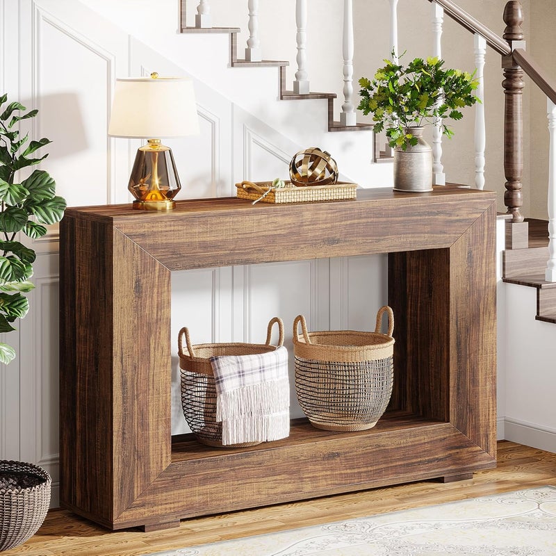 Tribesigns Farmhouse Console Table, 47 Inches Entryway Console Table with Storage, Industrial Hallway Accent Table for Living Room, Entrance - Image 4