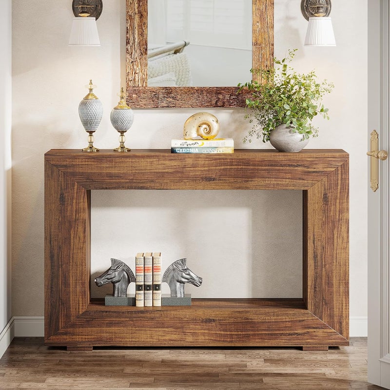 Tribesigns Farmhouse Console Table, 47 Inches Entryway Console Table with Storage, Industrial Hallway Accent Table for Living Room, Entrance - Image 3