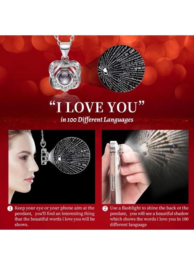 Preserved Red Rose with Heart Necklace - Romantic Gift Box for Wife, Girlfriend, Mom & Women - Image 3