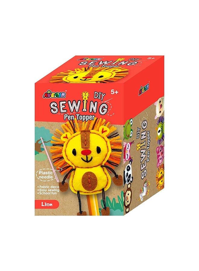 Avenir Lion Diy Pen Topper Friend Sewing Kit Hours of Entertainment & Creativity Tools & Instructions Included, Easy and Fun Activity for Kids + - Image 1